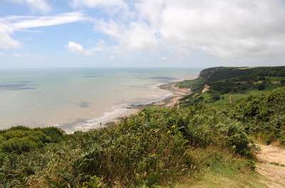 Hastings Country Park with its magnificent views is a 30 minute drive from our luxury seaside holiday cottage with 5***** excellent reviews, Marsh View Cottage in Camber Sands, Rye, East Sussex
