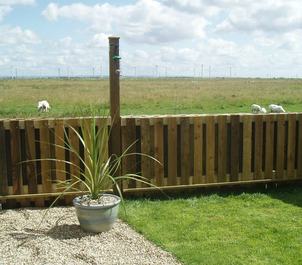 Views from the back garden of Marsh View Cottage Camber Sands